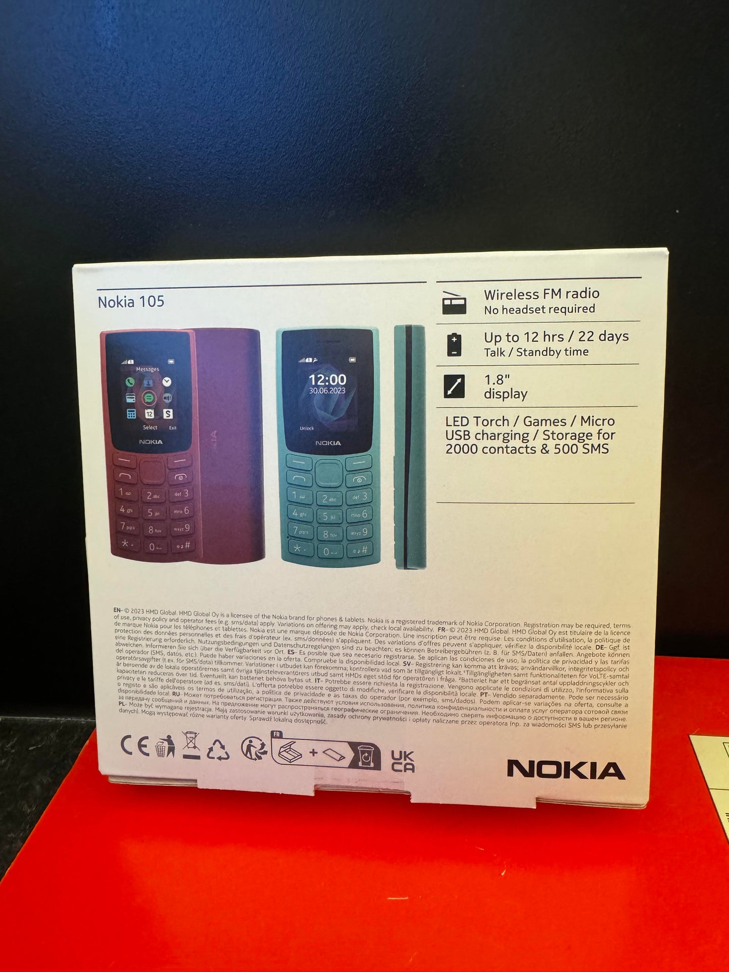 Nokia 105 2023 TA-1557 Mobile Phone - Charcoal