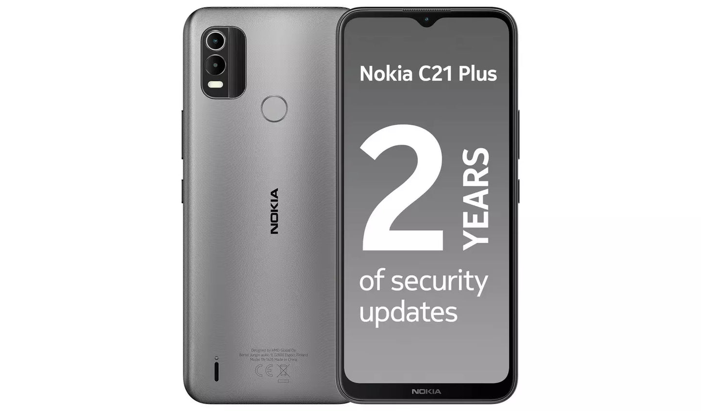 Nokia C21 Plus 32GB Mobile Phone SIM Free Unlocked Grey / Cyan
