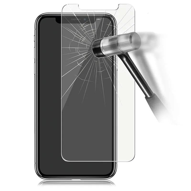 The Fone Village Tempered Glass Screen Protector for Apple iPhone (Buy 1 Get 1 Free)