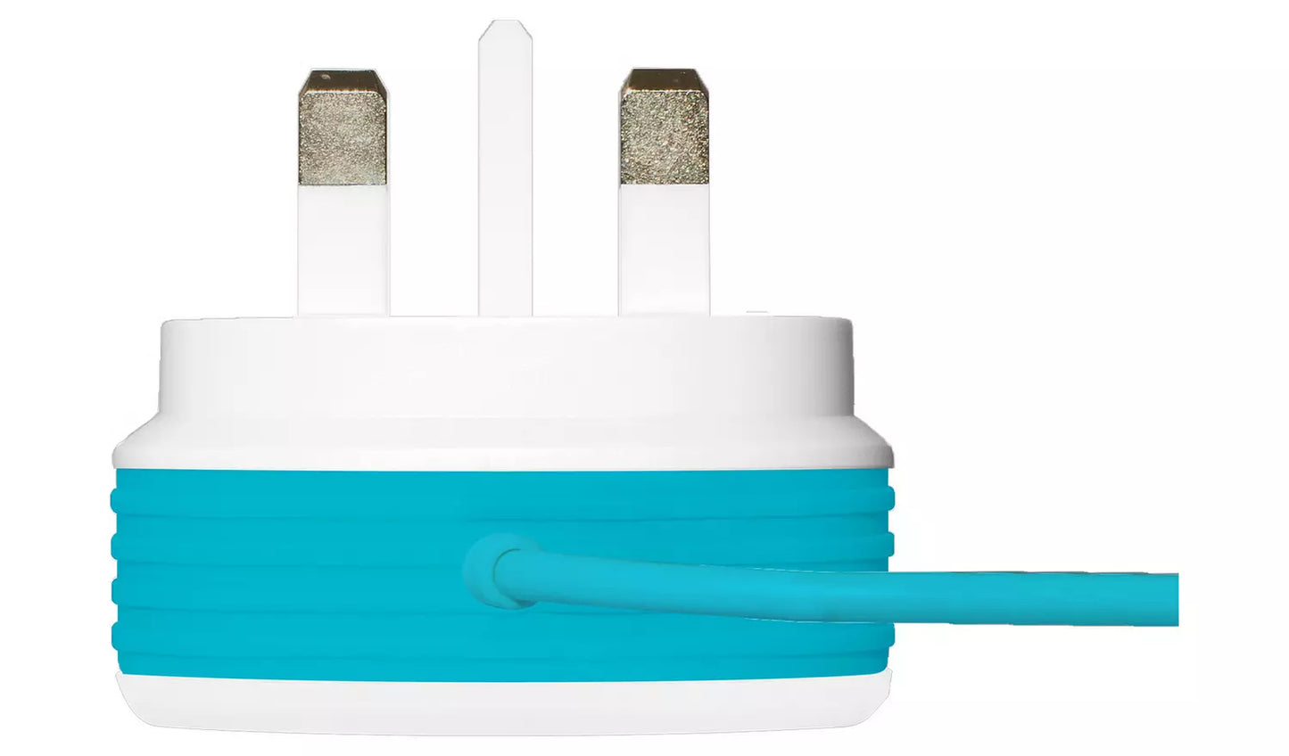 Juice 12W 2.4Amp Type C Mains Wall Charger And Cable - Blue & White