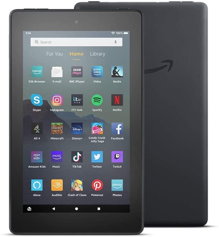 AMAZON FIRE 7 TABLET WITH ALEXA - 7" DISPLAY, 16GB STORAGE WITH ADS - BLACK