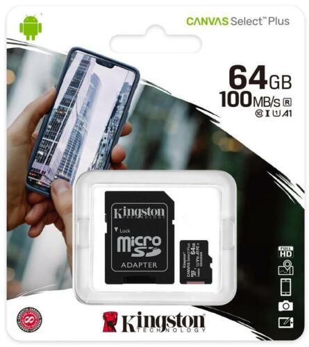 Kingston Canvas Select Plus microSDXC 100 MB/s, UHS-I class 10 with adapter