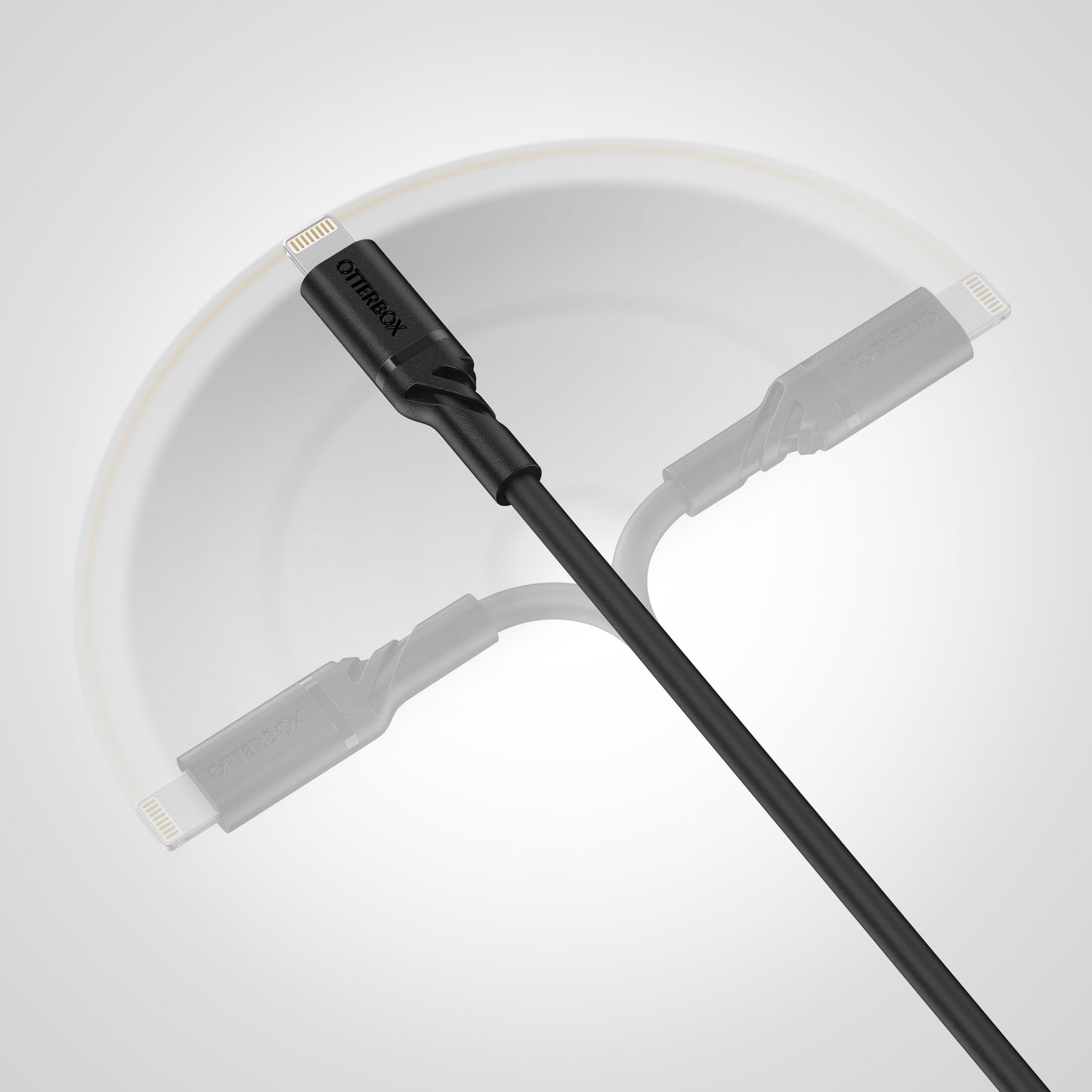 OtterBox iPhone iPad Cable USB C-Lightning 2M USB-PD, black (Apple MFI Approved)