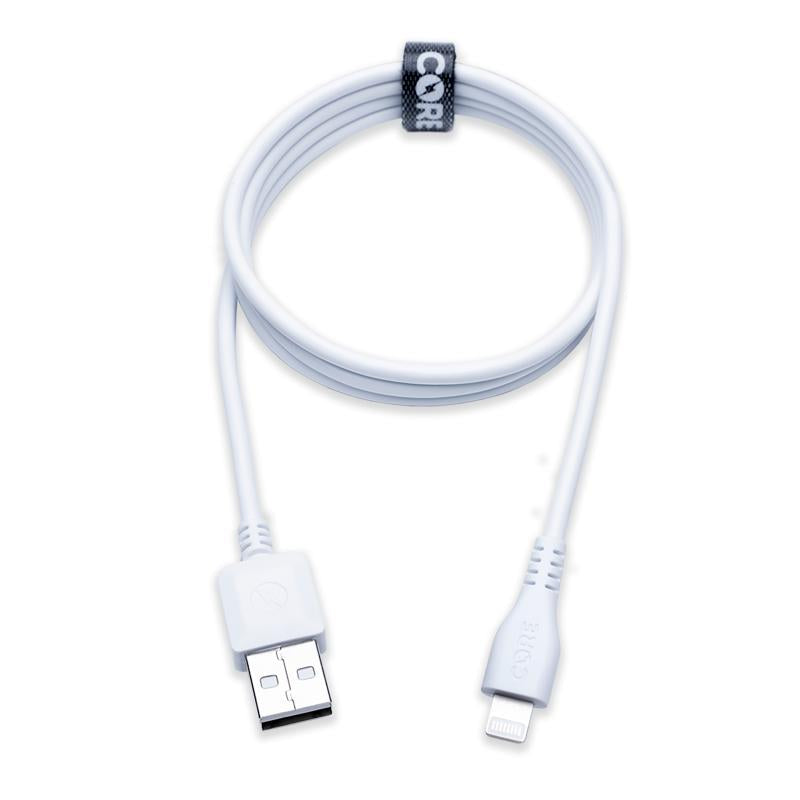 CORE 1M LIGHTNING / TYPE C / Micro USB Cable 3A White
